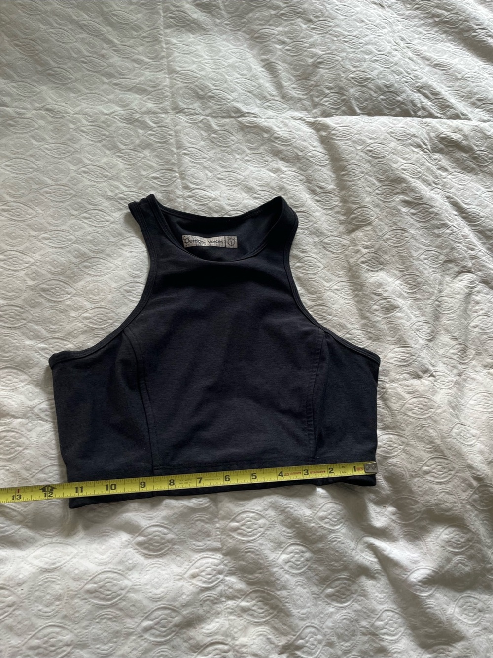 Outdoor Voices Black High-Neck Crop Tank size small - Picture 3 of 8